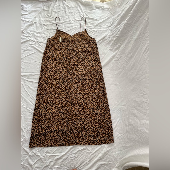NWT Madewell Silk Slip Dress in Painted Leopard Cheetah Size 12 SOLD OUT ONLINE - Picture 10 of 11